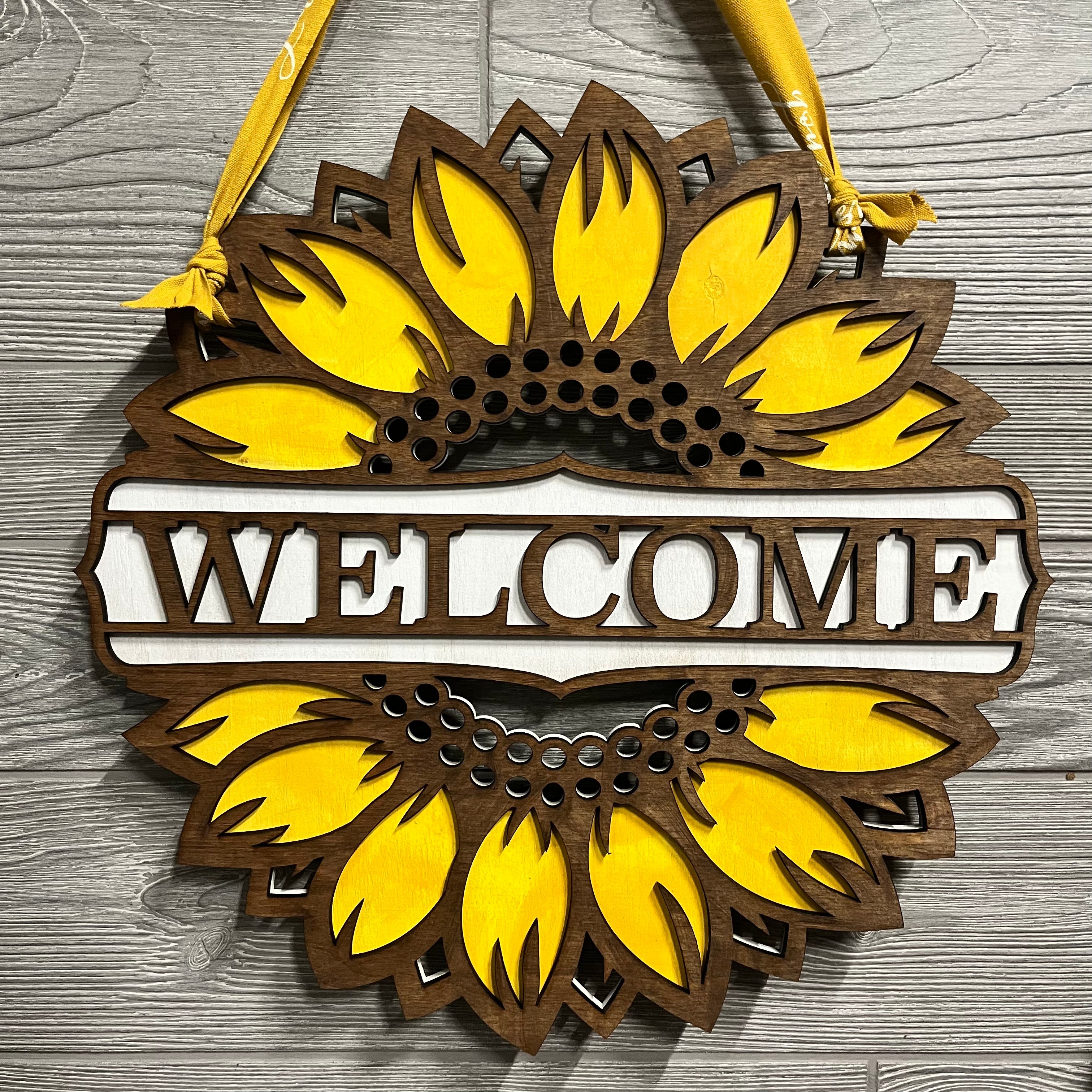 Sunflower Welcome Hanger – Oh Seaux