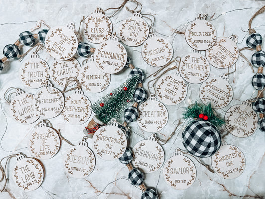 25 Names of Jesus | Advent Ornaments