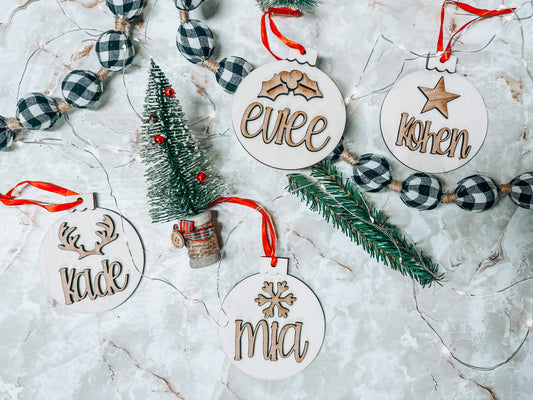 DIY Name Ornaments